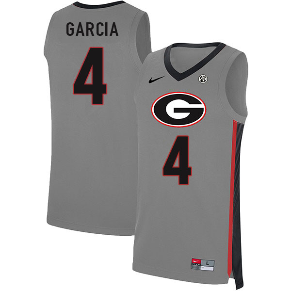 Men #4 Andrew Garcia Georgia Bulldogs College Basketball Jerseys Sale-Gray - Click Image to Close